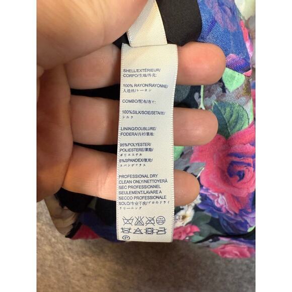 Rebecca Minkoff Della Muliticolor Floral Print Slit A-Line Skirt Size 8 EUC - Picture 5 of 8